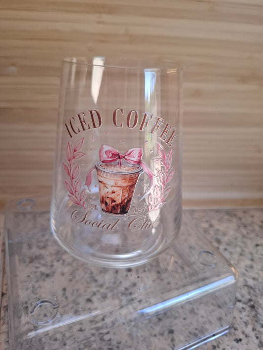 Iced coffee glass