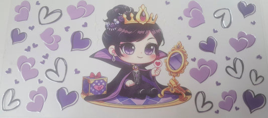 Gorgeous Baby Disney - villans - glass tumbler with reusable glass straw