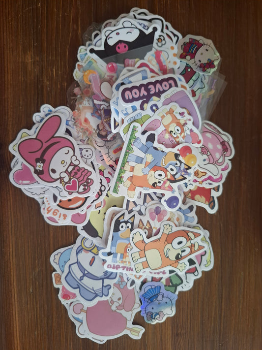 Character stickers 20 per pack