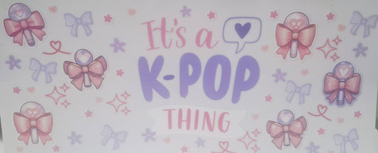 K-Pop "You're My Soda Pop" glass tumblers with reusable glass straw